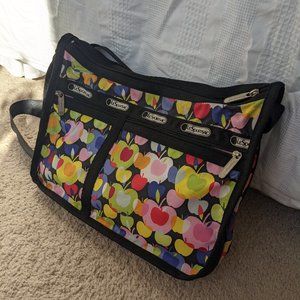 Large LeSportSac apple pattern crossbody bag
